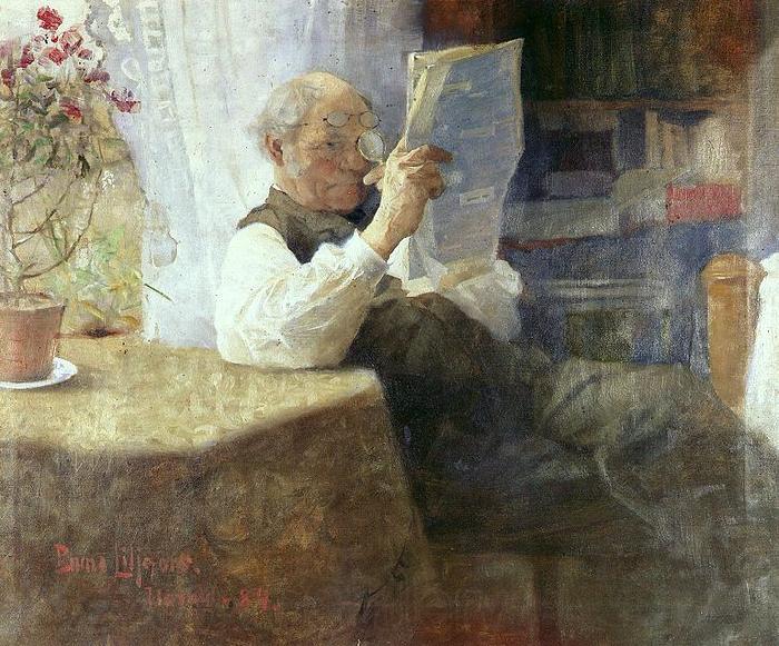 bruno liljefors Portrait of the artist's father Spain oil painting art
